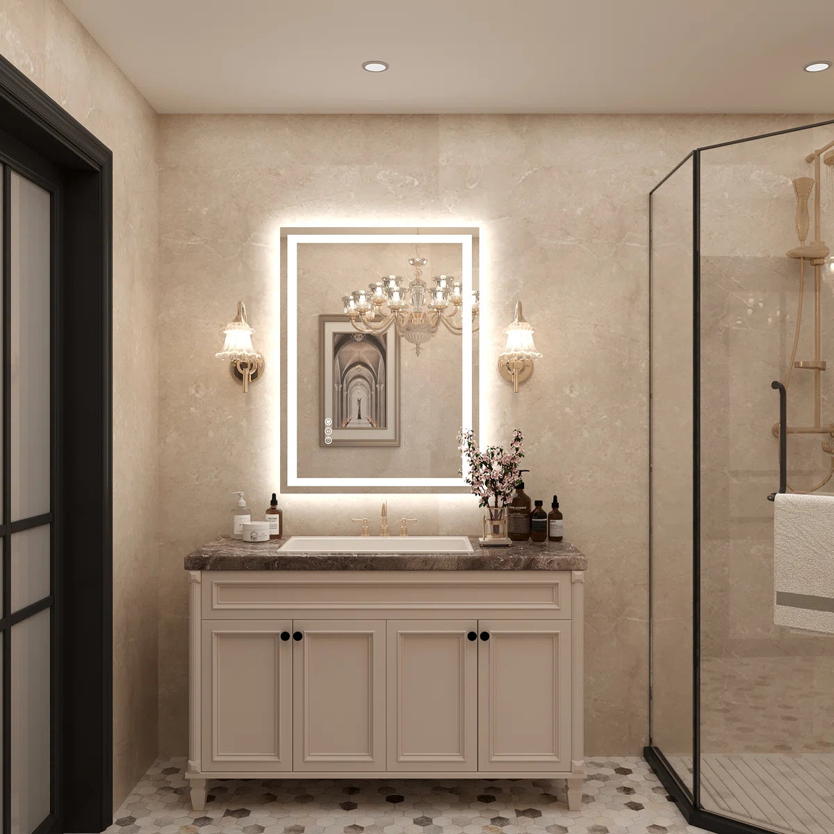 LED Bathroom Mirror, Anti-Fog / Dimmable / 3 CCT