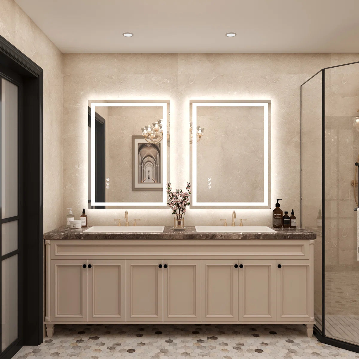 LED Bathroom Mirror, Anti-Fog / Dimmable / 3 CCT