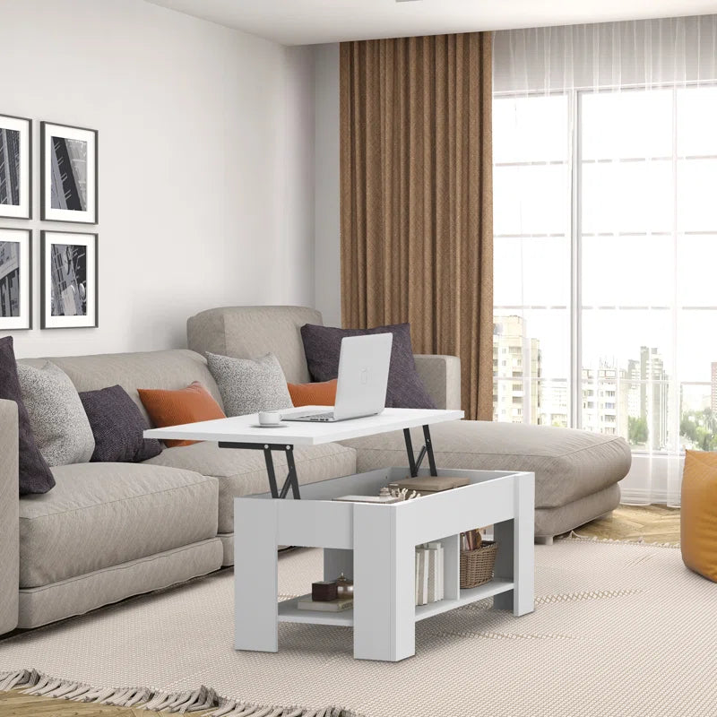 Lift Top Coffee Table, White