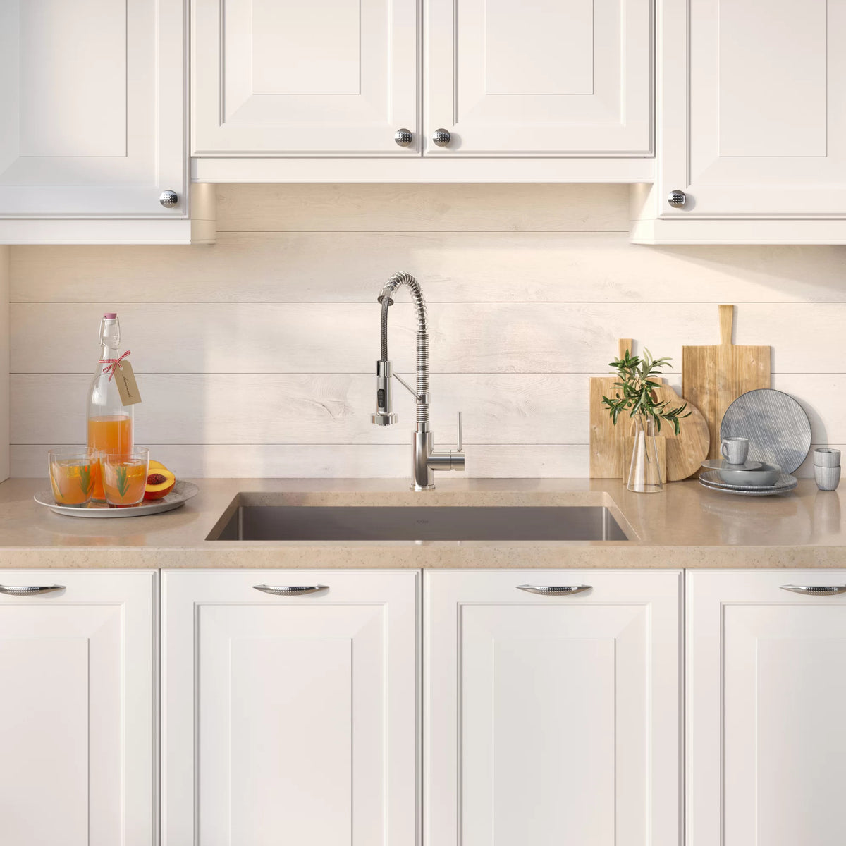 32" L X 19" L Super Single Bowl Undermount Stainless Steel Kitchen Sink