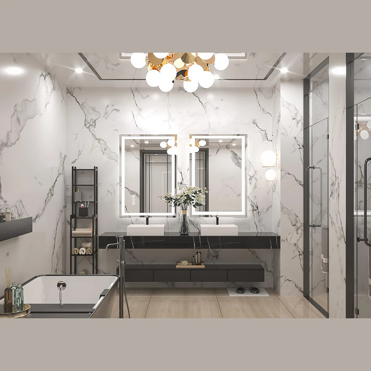 LED Bathroom Mirror, Anti-Fog / Dimmable / 3 CCT