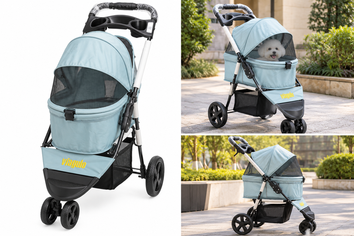3 Wheels Foldable Pet Jogger Stroller