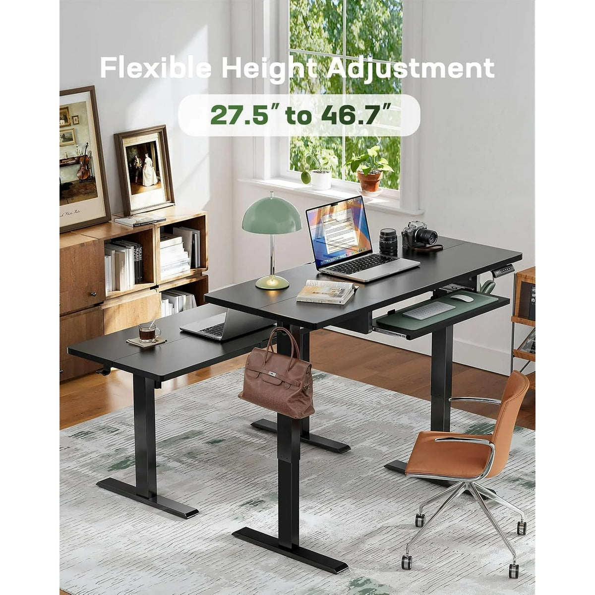 55" Electric Standing Desk, Black