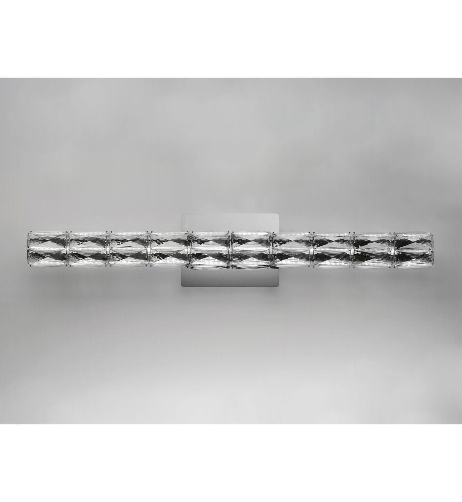 LED Chrome LED Crystal Vanity Light Bar
