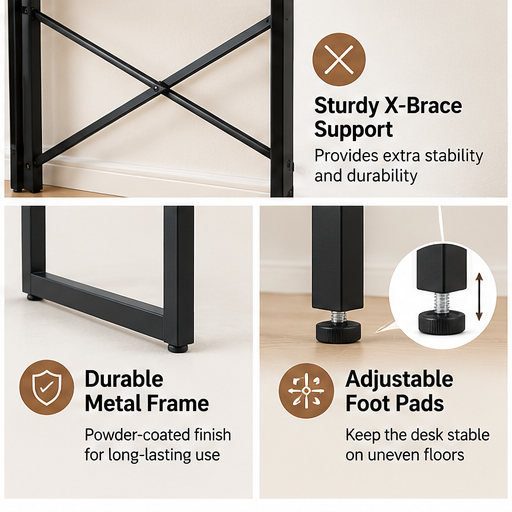 Modern Industrial Folding Computer Desk | BestHome