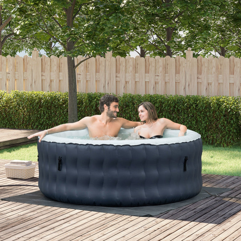 Inflatable Hot Tub Spa Round with Cover for 4-6 People