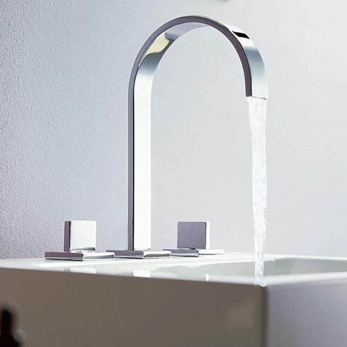 Gooseneck Widespread Bathroom Faucet
