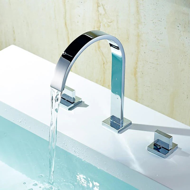 Gooseneck Widespread Bathroom Faucet