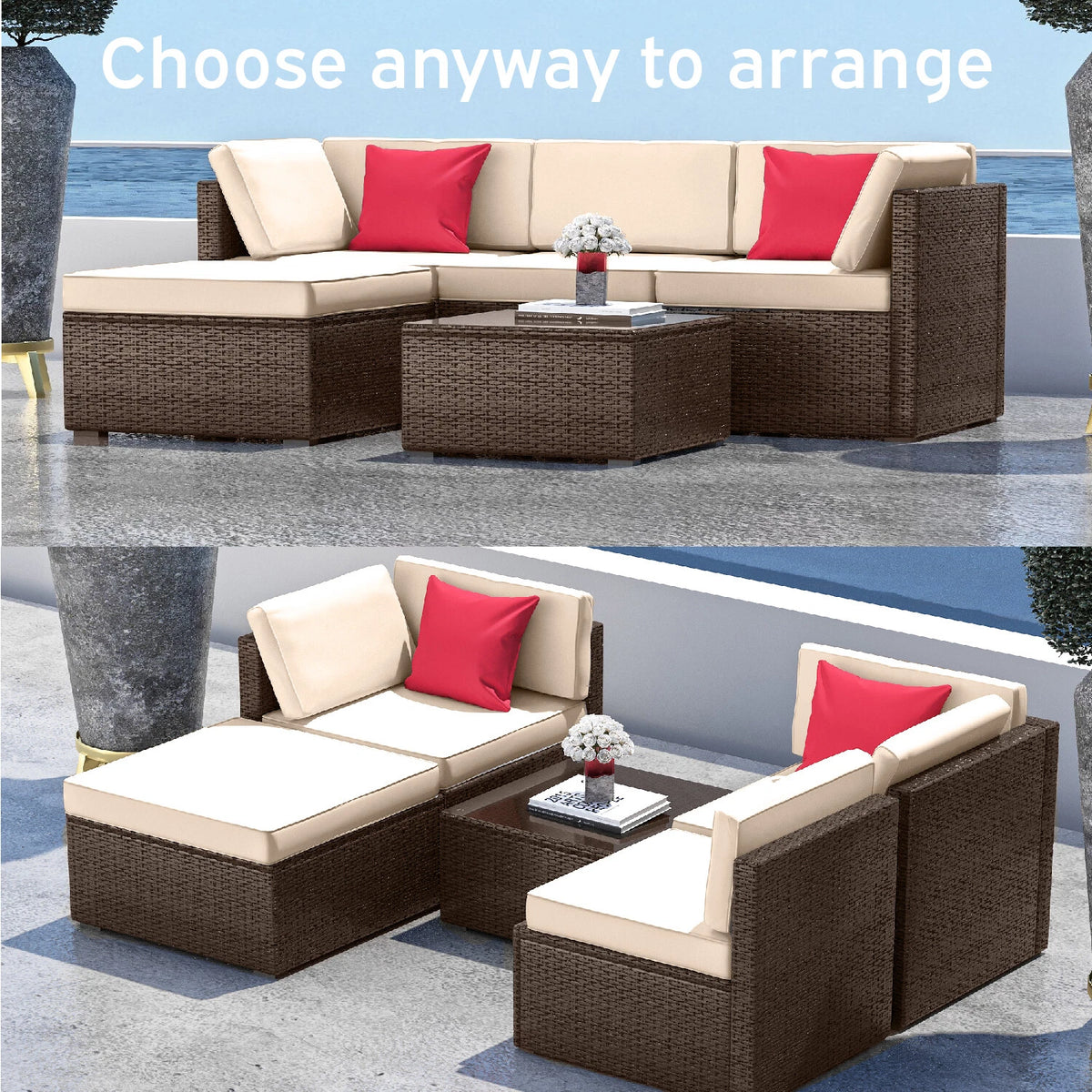 5 Piece Patio Furniture Set