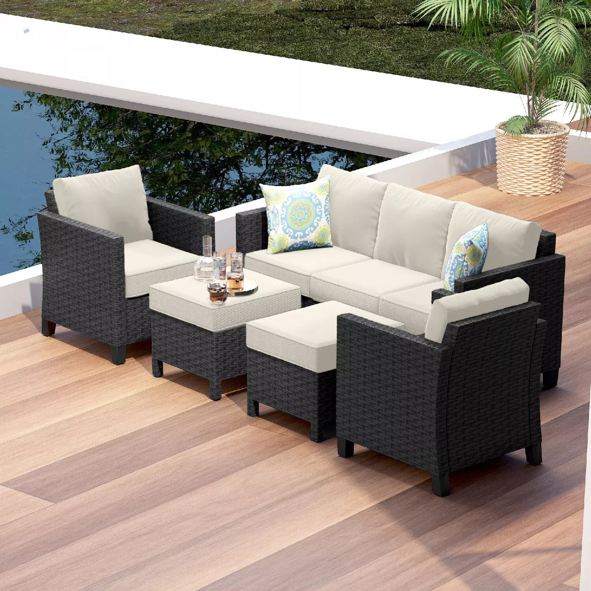 5 Piece Luxury Patio Furniture Set