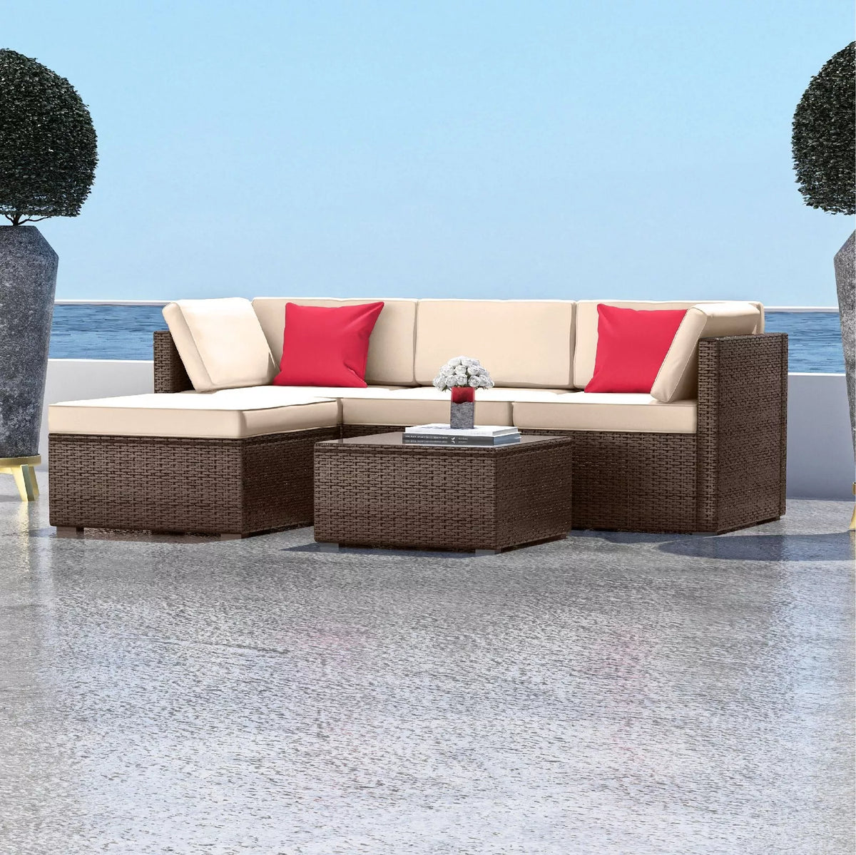 5 Piece Patio Furniture Set