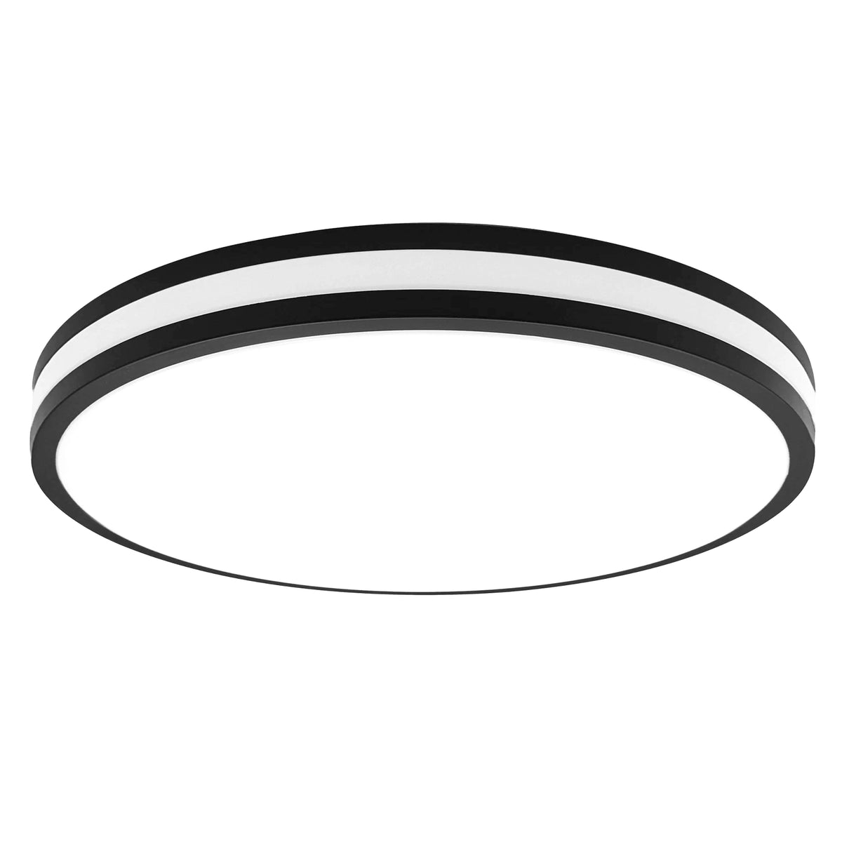 Double Ring Round Flush Mount Light, 3 CCT, Dimmable