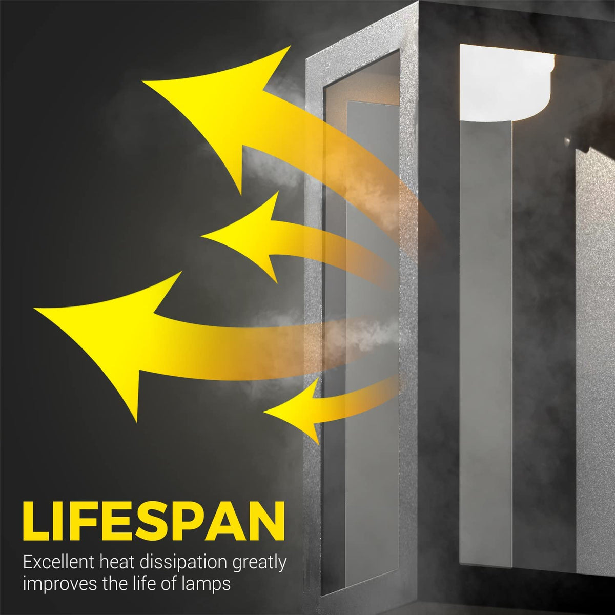 Outdoor Indoor Wall Sconce, Outdoor Wall Light, Matte Black, Clear Glass Shade, 10W, 780 Lumen