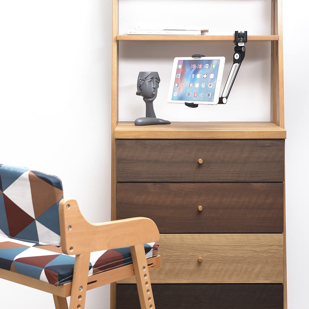 Black Extendable Smart Device Holder With Desk Clamp