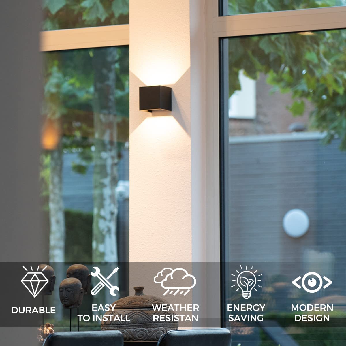 Cube Light 4.7" Adjustable Light Fixture, 2x 10W LED Chip, 3000K, CE ETL Listed