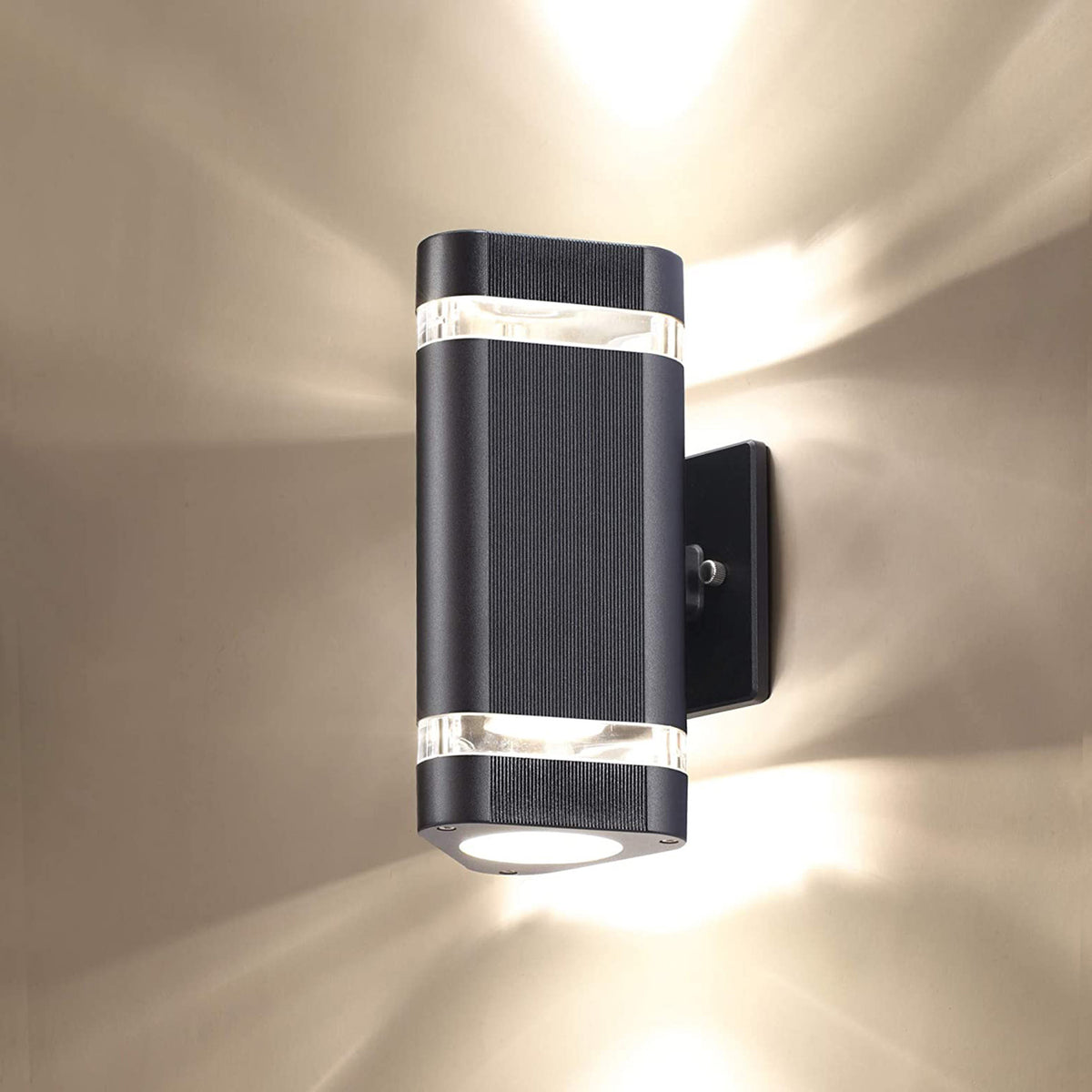 Up and Down Outdoor Wall Light, Aluminum, Waterproof, 3000K 5W with ETL, Triangular