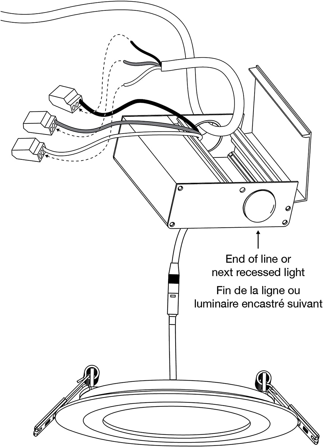 6 Inch 3 CCT LED Recessed Slim Pot Light with Junction Box, 3 CCT, 15W 1050LM