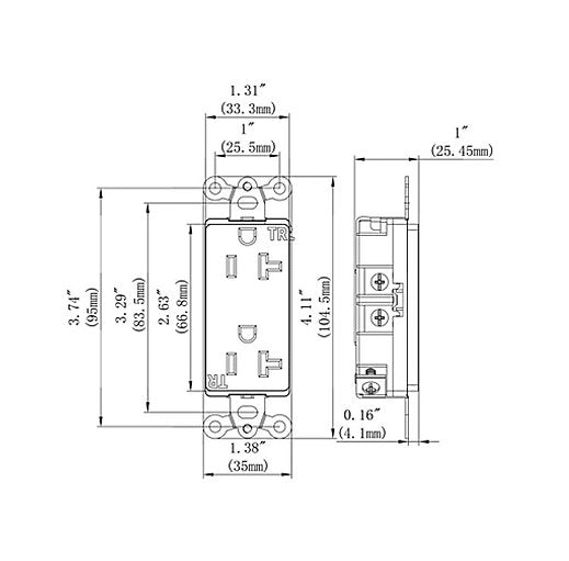20A Tamper-Resistant Receptacle/Outlet - White