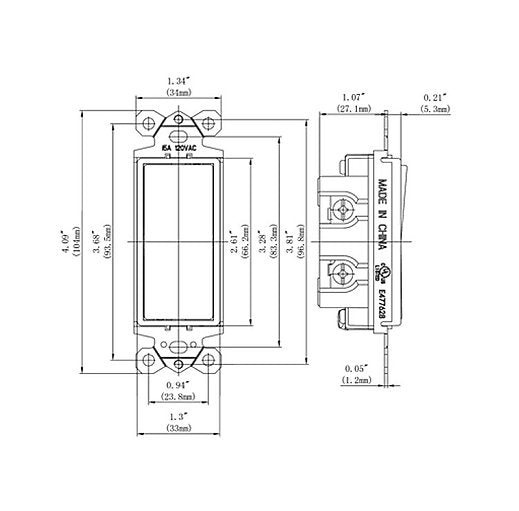 Single Pole Switch White