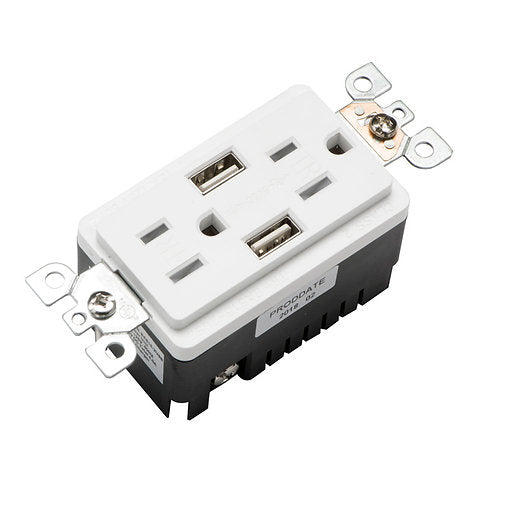 USB Charger 3.6A / Tamper Resistant Receptacle 15A(Wall plate include)