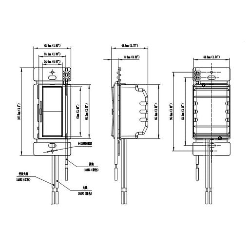 Dimmer Switch With Slider(Cover plate include)