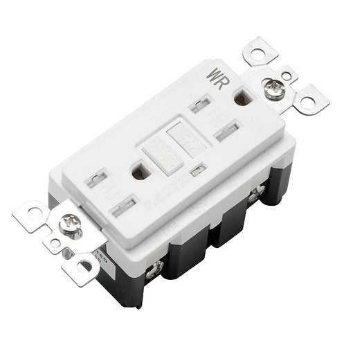 15A Weather and Tamper-Resistant GFCI Receptacle/Outlet With Wall Plate