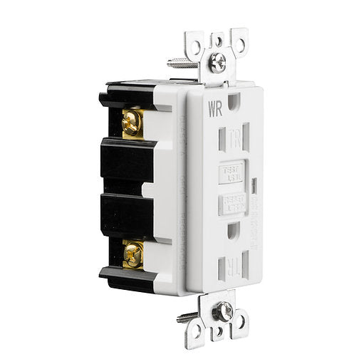 20A Weather and Tamper-Resistant GFCI Receptacle/Outlet With Wall Plate