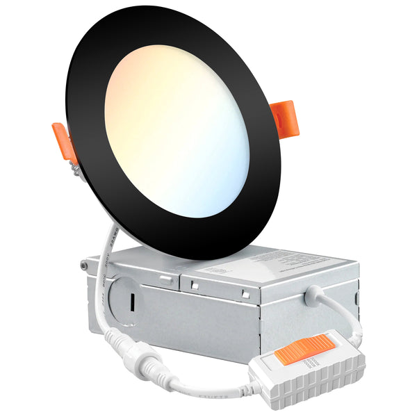 4 Inch 3 CCT LED Recessed Slim Pot Light with Junction Box, 3 CCT, 9W ...