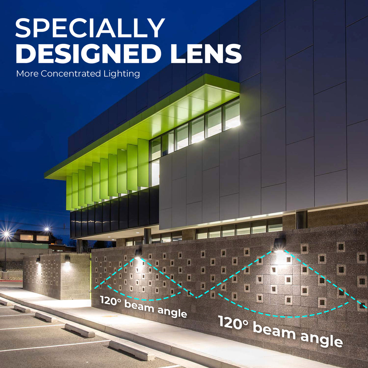 75W LED Wall Pack, 5000K 9000LM, Dusk-to-dawn Photocell, Adjustable Head, Full Cut-off Security Light, ETL listed